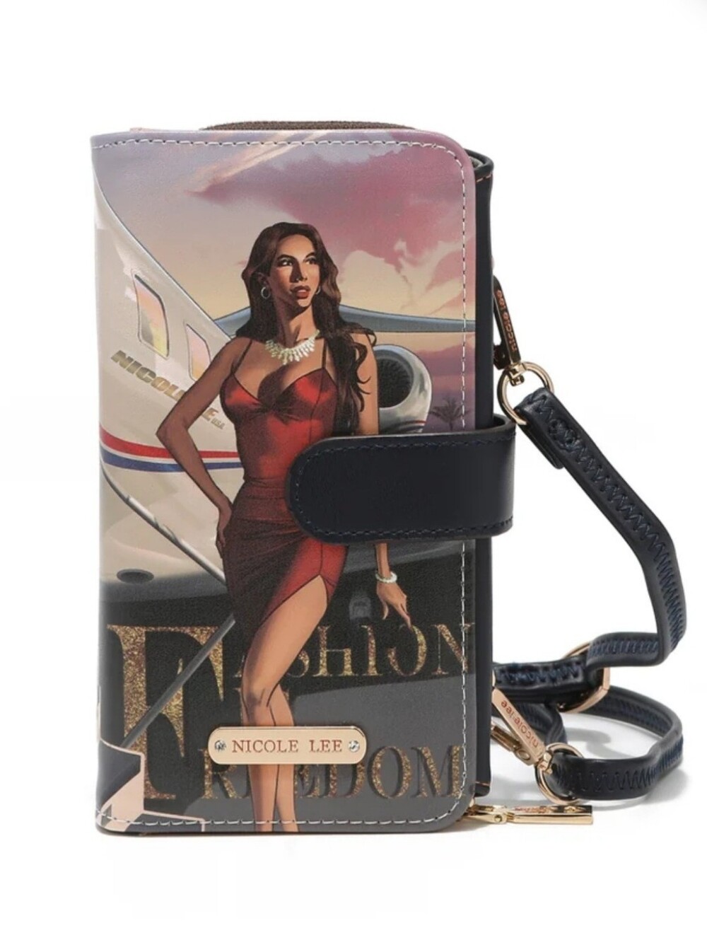 Nicole Lee Red Travel Crossbody Wallet NWT